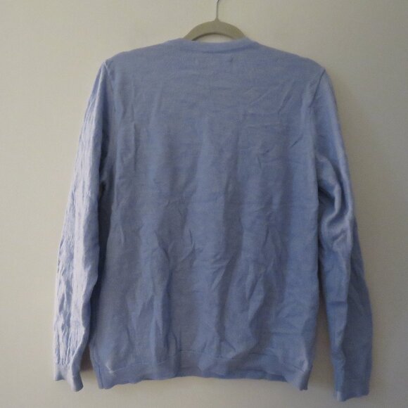 OUTERKNOWN Palisades Pocket Button Crew Merino Wool Sweater in Pale Blue Size L - Picture 10 of 15